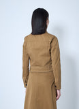 Saint Laurent Women Cotton Serge Crop Jacket