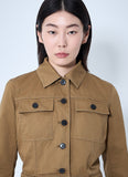 Saint Laurent Women Cotton Serge Crop Jacket