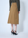 Saint Laurent Women Cotton Serge Midi Skirt