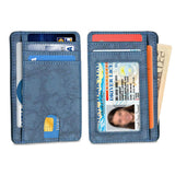 Slim Minimalist Front Pocket RFID Blocking Leather Wallets for Men Women