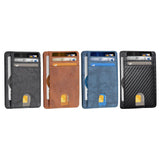 Slim Minimalist Front Pocket RFID Blocking Leather Wallets for Men Women