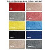 Slip-Resistant Shag Anna Chenille Soft Absorbent Bath Mat Bathroom Rug 17" x 24"
