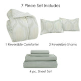 Sloane Street Hexagon Strié Stripe Reversible Bed in a Bag