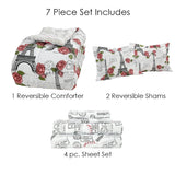Sloane Street Paris Rose Eiffel Tower Reversible Bed in a Bag