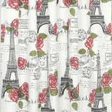 2-Piece Set: Sloane Street Paris Rose Eiffel Tower Window Curtain Panel Pair