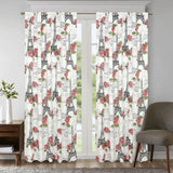 2-Piece Set: Sloane Street Paris Rose Eiffel Tower Window Curtain Panel Pair