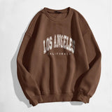 Slogan Graphic Thermal Lined Sweatshirt