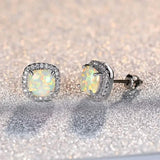 Small Exquisite Square Zirconia Earrings