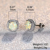 Small Exquisite Square Zirconia Earrings
