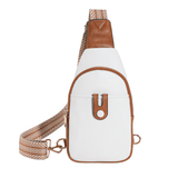 Small Sling Bag for Women Crossbody Bags for Women Trendy Leather Chest Waist Bag Mini Fanny Packs Cross Body Purse for Travel (Style B Off White)
