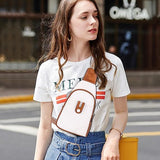 Small Sling Bag for Women Crossbody Bags for Women Trendy Leather Chest Waist Bag Mini Fanny Packs Cross Body Purse for Travel (Style B Off White)