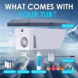 CSC Smart 1-Piece Freestanding Full-Body All-In-One Cold Plunge Tub With Built-In Water Chiller (SAK56280)