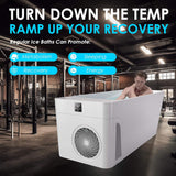 CSC Smart 1-Piece Freestanding Full-Body All-In-One Cold Plunge Tub With Built-In Water Chiller (SAK56280)