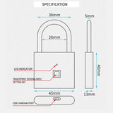 Smart Fingerprint Small Size Cabinet Dormitory Anti-theft Lock