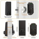 Smart Keypad Door Deadbolt Lock Set with 100-Code Keyless Entry and Anti-Peeking Password