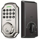 Smart Keypad Door Deadbolt Lock Set with 100-Code Keyless Entry and Anti-Peeking Password