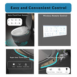 Nuvia Smart One-Piece Toilet With Bidet, Foot Sensor, LED Display And Dryer (SAK80112)