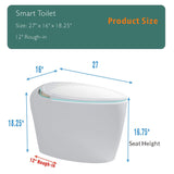 Nuvia Smart One-Piece Toilet With Bidet, Foot Sensor, LED Display And Dryer (SAK80112)