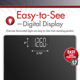 SmartHeart Wide Platform Digital Scale, Up to 551 lbs, Black