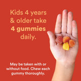 SmartyPants Kids Multivitamin Gummies: Omega 3 Fish Oil (EPA/DHA), Vitamin D3, C, Vitamin B12, B6, A, K & Zinc for Immune Support, Biotin, Gluten Free, Three Fruit Flavors, 120 Count (30 Day Supply)