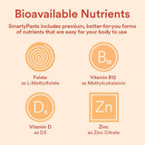SmartyPants Kids Multivitamin Gummies: Omega 3 Fish Oil (EPA/DHA), Vitamin D3, C, Vitamin B12, B6, A, K & Zinc for Immune Support, Biotin, Gluten Free, Three Fruit Flavors, 120 Count (30 Day Supply)