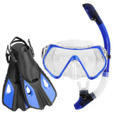 Snorkling Gear Mask Fin Set with Adjustable Swim Fins