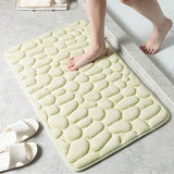 Soft Memory Foam Non Slip Cobblestone Embossing Bath Mat