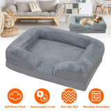 Soft Warm Plush Puppy Cozy Nest Sofa Non-Slip Bed Cushion Mat