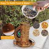 Solar Decorative Hanging Bird Feeder Lantern