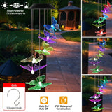 Solar LED Butterfly Wind Chimes