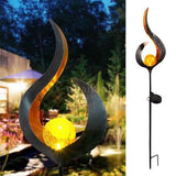 Solar LED Simulate Flame Light Lawn Lantern Lamp Waterproof Outdoor Lights