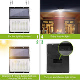 Solar Lights 88 LEDs Outdoor Wall Lamps