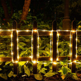 Solar Panel Powered 75.5 Ft. Warm White Rope String Fairy Lights