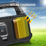 Solar Portable Flashlight & Handheld Searchlight with Side Lights
