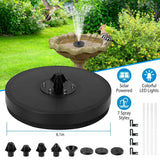 Solar Powered Fountain Pump with LED Lights