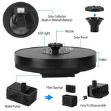 Solar Powered Fountain Pump with LED Lights