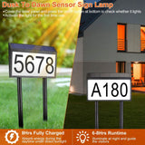 Solar Powered House Numbers LED Address Plaque Sign