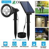 Solar Powered Spotlight Outdoor Garden Lamp Waterproof