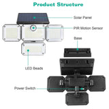 Solar Powered Wall Lights Outdoor Motion Sensor Lamps
