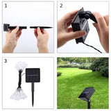 Solar String Lights 20ft 30 LED Water Drop Solar String Fairy Waterproof Lights