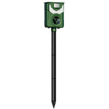 Solar Ultrasonic Animal Repeller with Flame Light USB Charge Motion Sensor