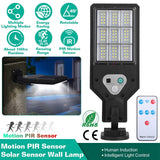 Solar Wall Light Outdoor Beads PIR Motion Sensor Remote Control Wireless Lamps