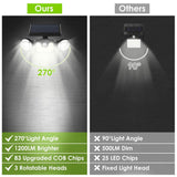 Solar Wall Light Outdoor PIR Motion Sensor LED