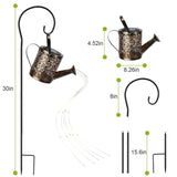 Solar Watering Can Powdered String Light Stake