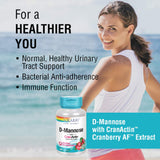 SOLARAY D-Mannose with CranActin Cranberry Extract 1000mg | for Normal, Healthy Urinary Tract Support | with Vitamin C | Non-GMO & Vegan | 120 Count | 2 pk