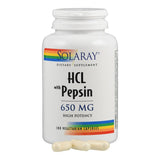 Solaray High Potency HCL + Pepsin 650 mg VCapsules, 100 Count  04814