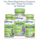 SOLARAY Mullein Leaf 330mg | Herbal Support for Healthy Respiratory, Bronchial & Immune Function | Vegan | 100 CT