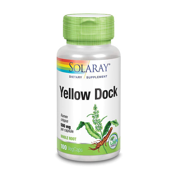 SOLARAY Yellow Dock Root, Veg Cap (Btl-Plastic) 500mg 100ct
