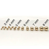 Solid 14K Gold Ball Studs - Assorted Sizes