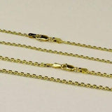 Solid 14K Gold Cable Chain Necklace